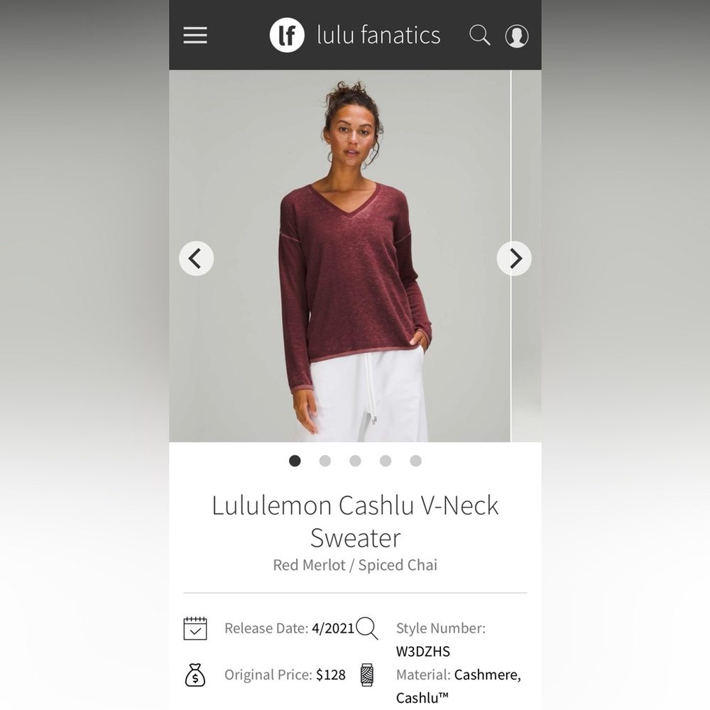 lululemon athletica V-Neck Sweater